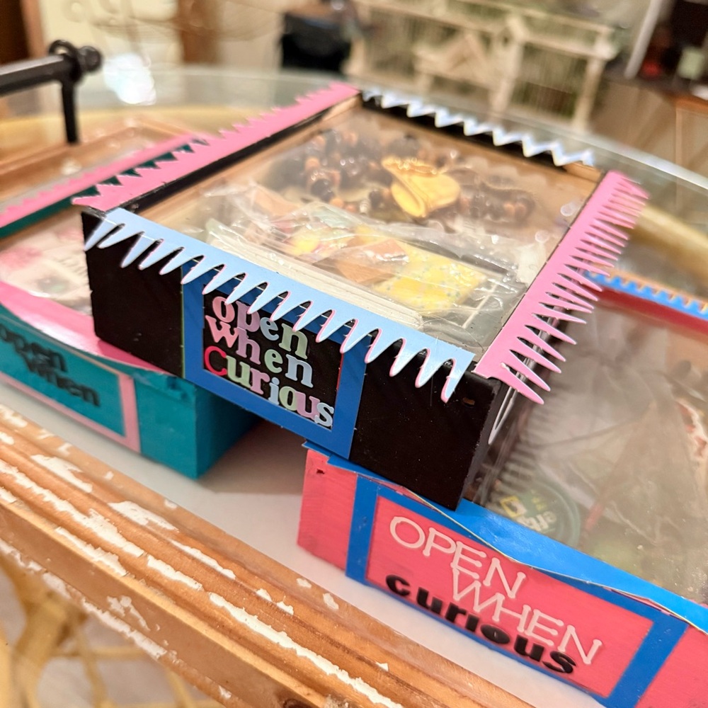 Castles & Curios™️ Open When Curious Curio Box Handmade Mixed Media Mystery Box